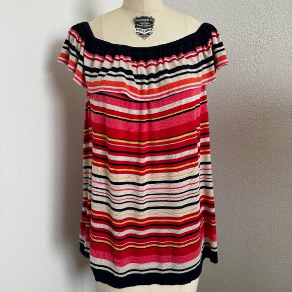 MAX STUDIO | Cold Shoulder Relaxed Fit Summer Blouse size XL - Picture 1 of 5
